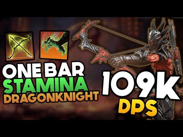 The Best One Bar Stamina Dragonknight PvE DPS Build - 109k DPS | ESO - Update 44