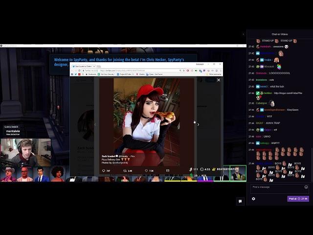 Sodapoppin reacts to C9 Sneaky Pizza Delivery Sivir Cosplay with chat and Twitter reply!