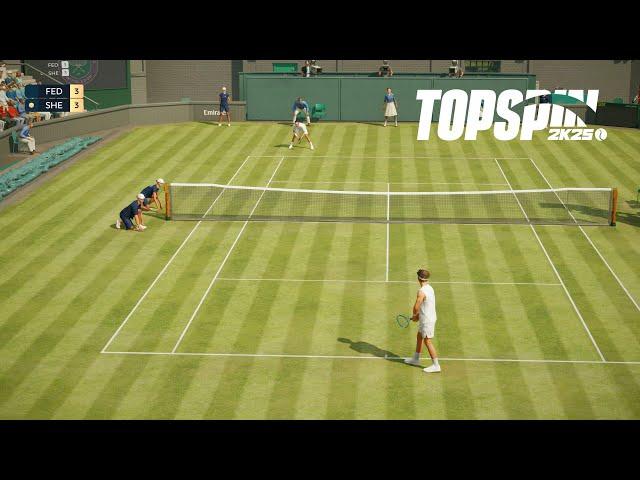 Top Spin 2K25 - Roger Federer Vs Ben Shelton - HYPER TIE BREAK - Wimbledon (PS5)