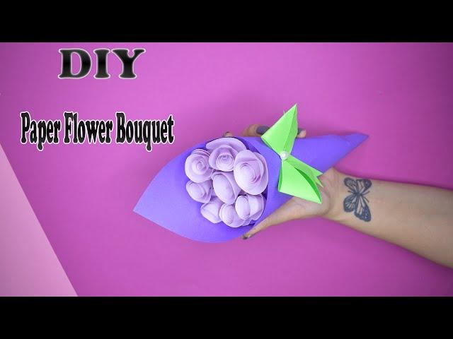 How To Make Paper Rose Flower Bouquet | DIY | Paper Craft