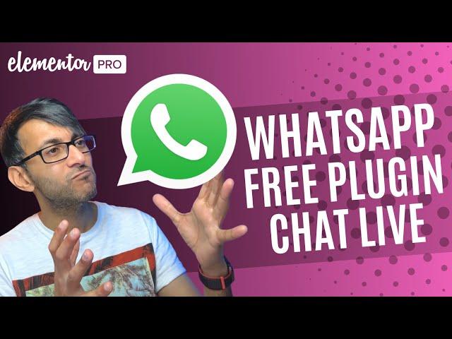 WP Chat App -  WhatsApp Free Plugin for Multiple Chat - Elementor Wordpress Tutorial