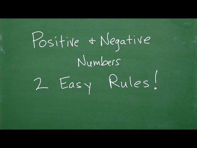 Learn The Positive and Negative Numbers – Easy TIP To Remember The Rules!