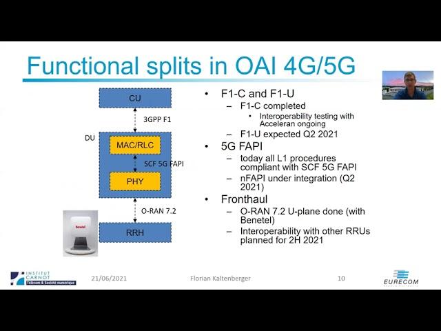 OAI 5G RAN Project Group: Status and Roadmap of NSA and SA developments