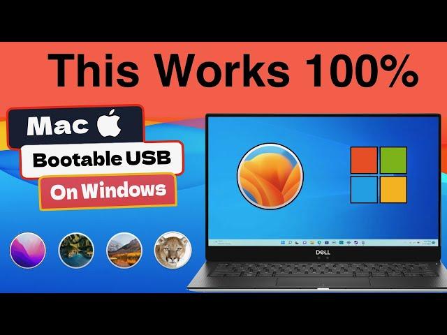 How to create Mac (macOS) Bootable usb drive on Windows |  Make Mac OSX bootable USB on Windows 11