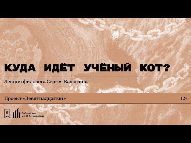 «Куда идёт учёный кот?» Лекция филолога Сергея Валюгина