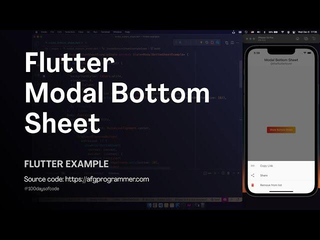 Modal Bottom Sheet Example in Flutter