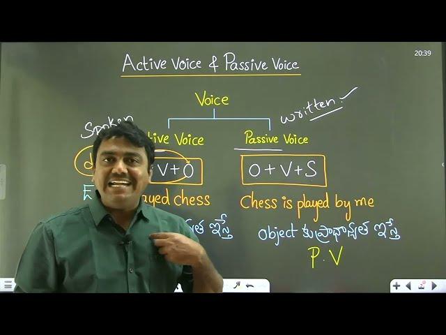 Active voice and passive voice in telugu || Active and passive voice in telugu || vashista 360