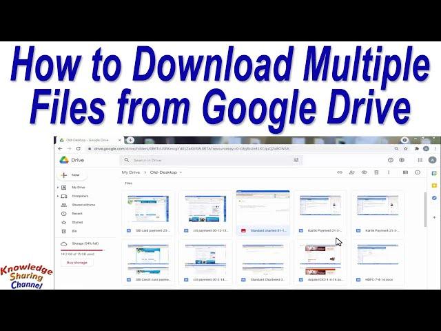 How to Download Multiple Files from Google Drive