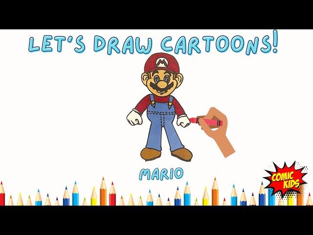 How to Draw Super Mario | Drawing Tutorial for Kids