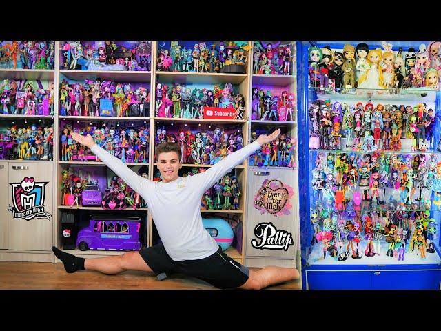 1000 MONSTER HIGH DOLLS  MY COLLECTION IS A MUSEUM! Doll room Biga Egorov