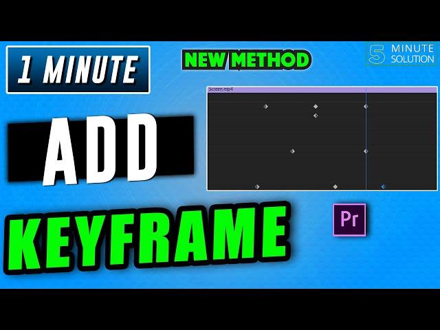 How to add keyframes in premiere pro 2024