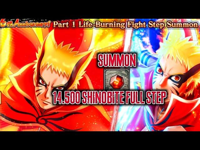 NxB NV: Summon Naruto Baryon Rekit 14,500 Shinobite Full Step Special 6th Anniversary