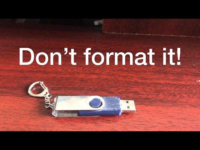 How to fix 'you need to format the disk before you can use it' error