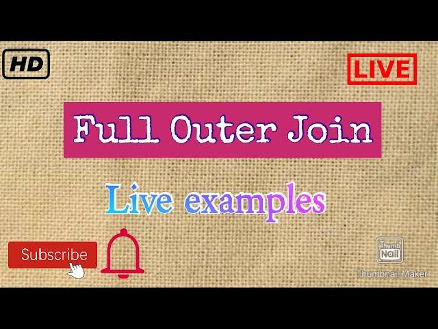 full outer join in SQL ‍ with practical examples//2020//Priya