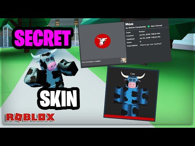 How To Get The SECRET COW SKIN And MOO Badge (Roblox Arsenal)