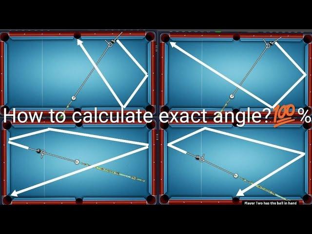 8 ball pool - How to calculate exact angle?[ %] Easy and simple