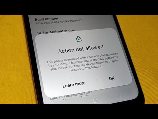 How to fix Action Not Allowed error on android phones