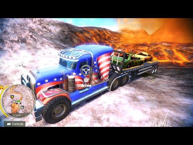 Maximus Truck Loading Wrecked Cars From Lava | Off The Road Unleashed Switch Gameplay HD