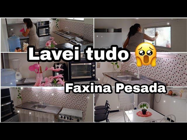 Faxina Completa na cozinha/ Faxina detalhada/ Faxina Pesada/ Lavei tudo ️ Limpeza Caprichada.