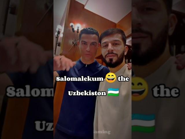 RONALDO  VA JALOLIDDIN MASHARIPOV   UZBEKISTONGA SALOM YO'LLADI #shorts #ronaldo #uzbekistan