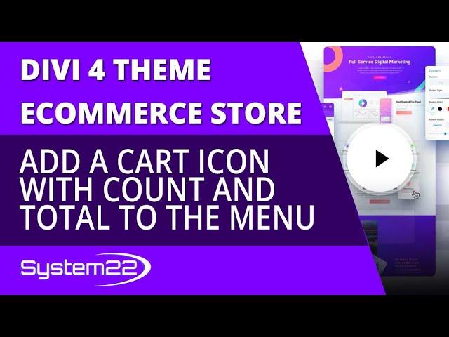 Divi 4 Ecommerce Add A Cart Icon With Count And Total To The Menu 