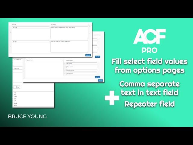 Fill ACF Choices fields from an ACF Options Page using comma-separated text or repeater field