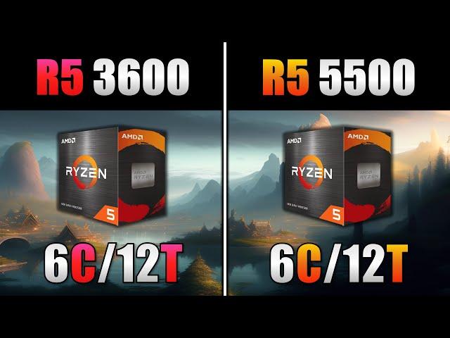 Ryzen 5 3600 Vs. Ryzen 5 5500 - Benchmark - Teste em 10 jogos - 1080p Ultra