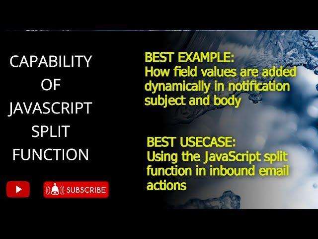 JavaScript split function explained with best use case | Notification | Inbound Action | ServiceNow