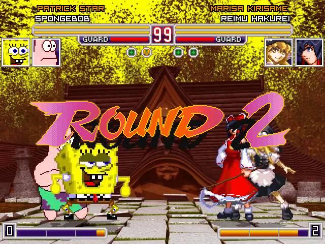 MUGEN : Touhou Thrashing - SpongeBob & Patrick vs Reimu & Marisa