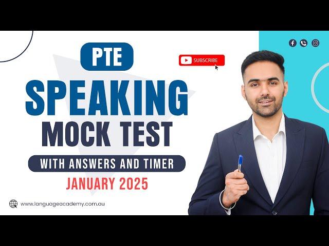 PTE Speaking Mock Test with Answers | January 2025 | LA Language academy PTE NAATI IELTS