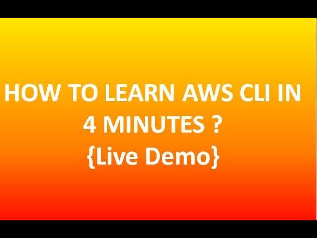 How to learn AWS CLI in 4 minutes? #devops #cloud #awscli #cli