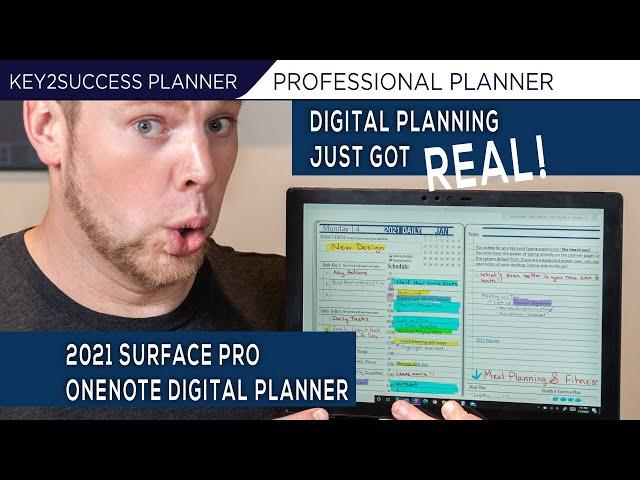 OneNote Surface Pro Digital Planner | Works with iPad, Note 20 and More!