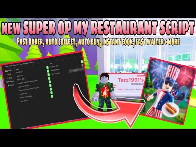 New Super OP My Restaurant Script | Fast Order, Auto Collect/Buy, Fast Waiter & more | Mobile•PC