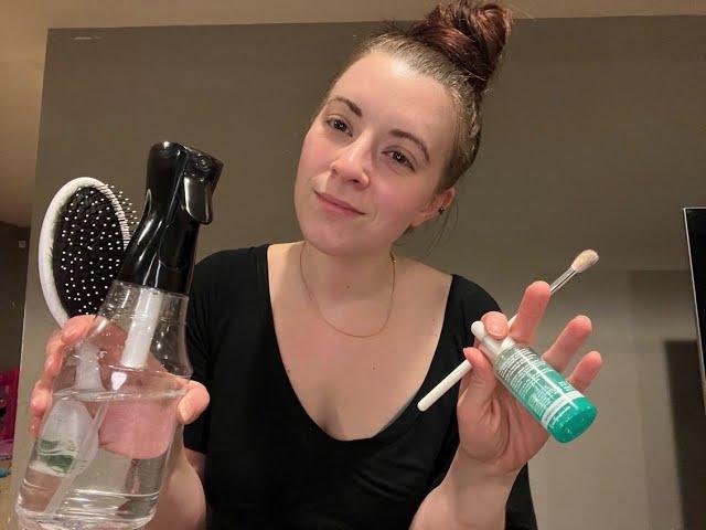 ASMR Nighttime Spa: Hair, Skincare, & Hand Treatment (realistic sounds)