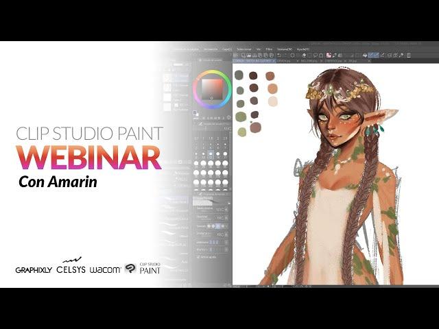 Webinar  Español – Diseñando personajes fantásticos en Clip Studio Paint con Amarin