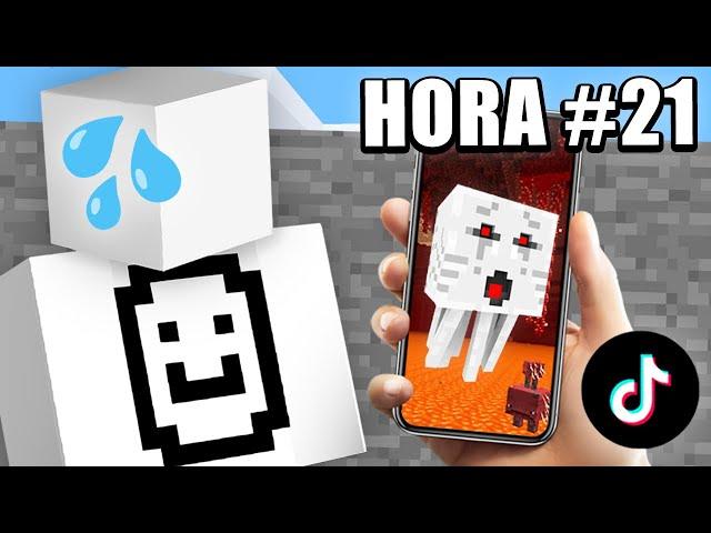 Comprobé 100 TikToks VIRALES de MINECRAFT en 24 Horas!