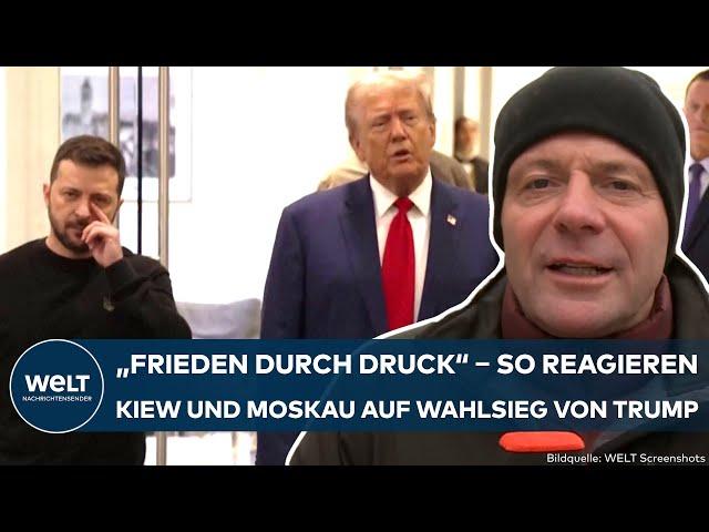 UKRAINE-KRIEG: "Frieden durch Druck" – So reagieren Kiew und Moskau auf Wahlsieg von Donald Trump