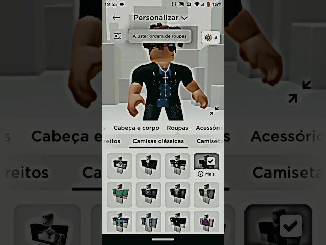 roupa grátis que parece de robux #roblox #robloxshort #youtubeshorts 