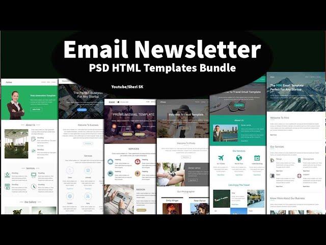 Email Newsletter Templates Download In HTML And PSD Files |Sheri Sk| |Photoshop Tutorial|