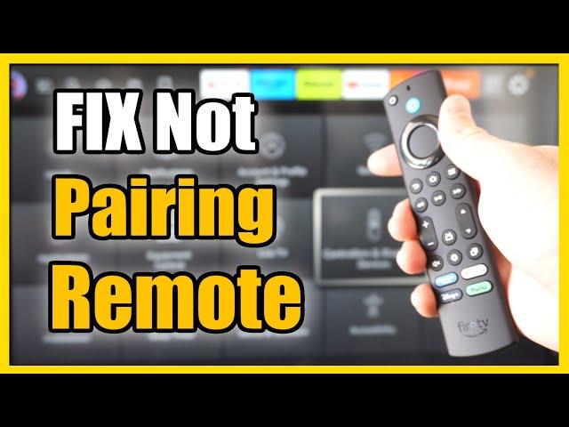 How to Fix Amazon Fire TV Remote Not Pairing or Syncing (Easy Method)