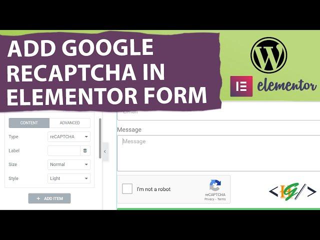 How to Add Google reCAPTCHA to Elementor Forms in WordPress | Elementor Pro