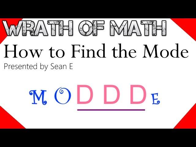 How to Find the Mode of a Set of Data