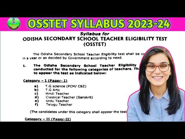 OSSTET SYLLABUS 2024 | OSSTET EXAM 2024 | OSSTET SYLLABUS FOR 2023 | OSSTET SYLLABUS  2024 |#osstet