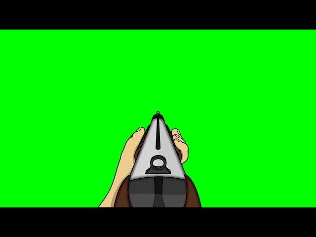 Animated First Person Shotgun #1 ~ Green Screen