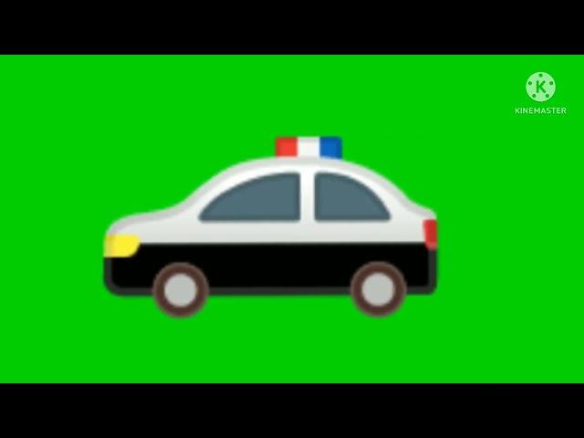 moving police car emoji Facebook green screen