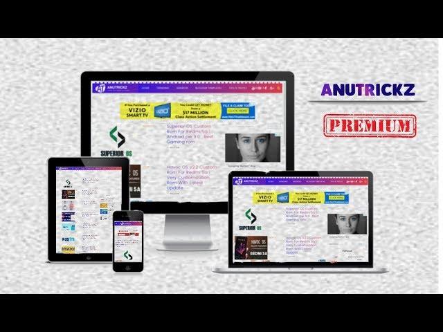 AnuTrickz Blogger Template Premium | Mobile Friendly, SEO Ready, Ads Ready