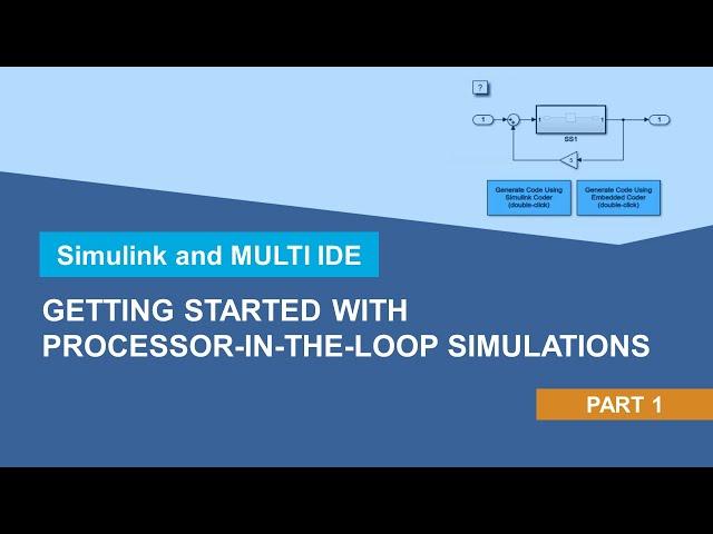 Processor-in-the-Loop Simulations with Simulink and MULTI IDE: Getting Started