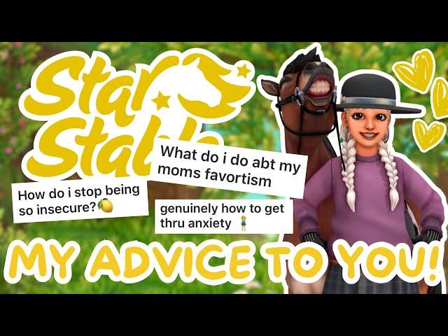 Giving You Guys Advice...(that you asked for)  Star Stable Training Time