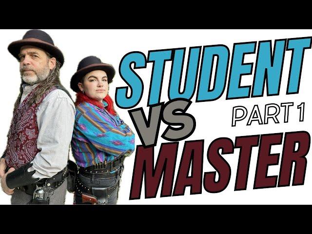 Cowboy Action Shooting Student VS Master Part 1 - Jed I. Master vs Sidekick Kooky - Fast Shooting!