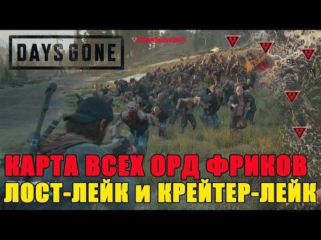 Days Gone карта орд/days gone все орды ЛОСТ-ЛЕЙК/days gone все орды //days gone все орды на карте!!!